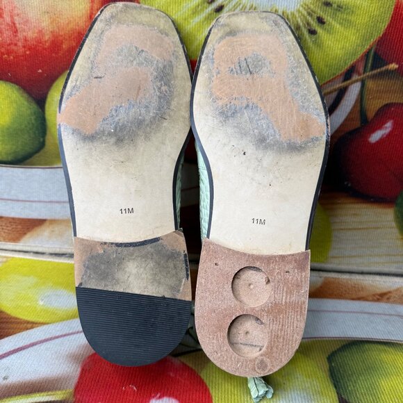 Giorgio Brutini Mens Size 11M Light Green Crocodile Print Genuine Leather Oxford - Picture 4 of 10